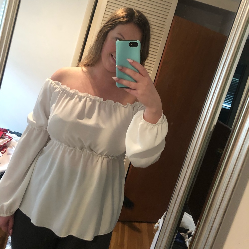 White off the shoulder top!